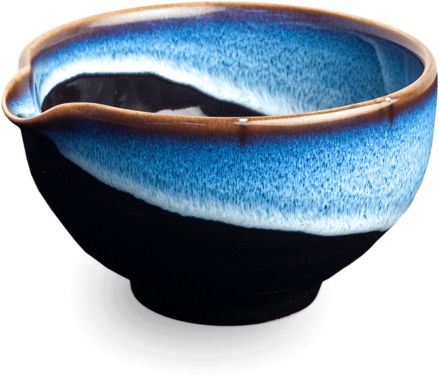 Porcelanowa miska matcha Katakuchi niebieska 12,5cm