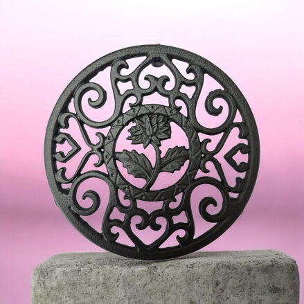 Żeliwna podstawka Lotos, czarna (Ø 135 mm)