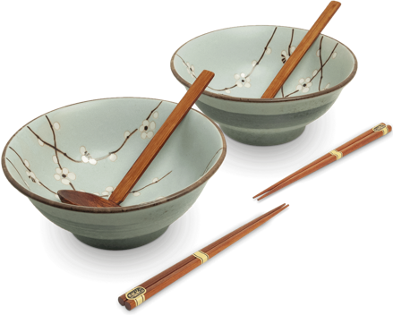 Ramen zestaw 2 misek z motywem sakury 22cm EDO JAPAN