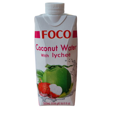 Woda kokosowa z sokiem z liczi 100% 500ml