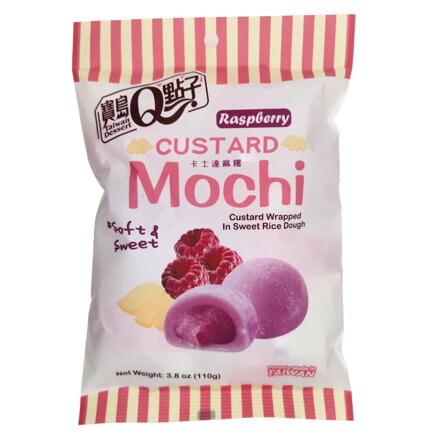 Ciastka ryżowe Mochi o smaku malinowym 110g