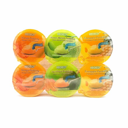 Owocowe puddingi żelowe z nata de coco 6 szt. 708g
