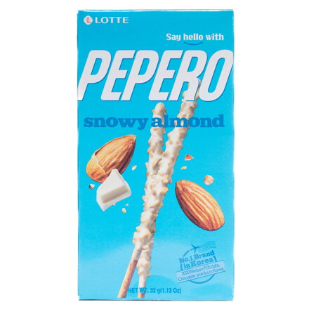 Batony migdałowe Pepero z białą czekoladą 32g