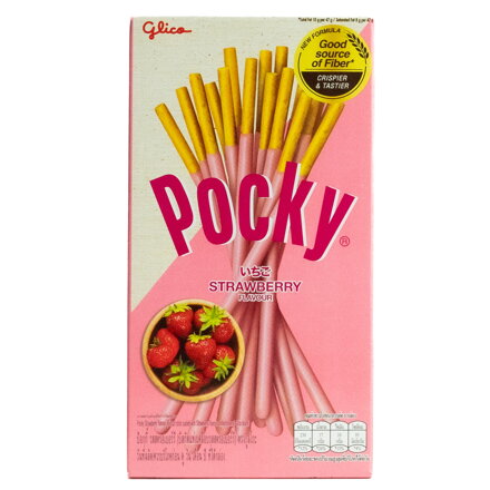 Batoniki Pocky truskawkowe GLICO 43g
