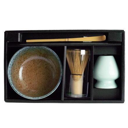 Zestaw Matcha XL Ki brązowo-niebieski EDO JAPAN
