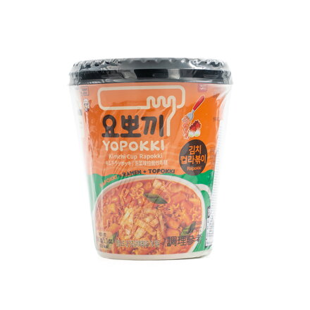 Ciastka ryżowe Topokki w ramen o smaku kimchi cup 145g
