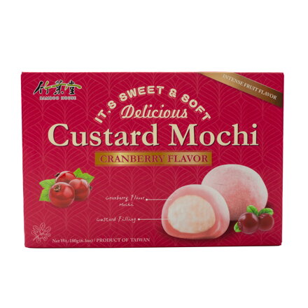 Kolaczki ryżowe Mochi żurawinowe z puddingiem 180g