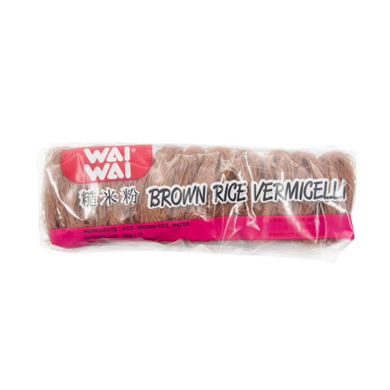 Makaron ryżowy brązowy nitki instant Wai Wai 500g