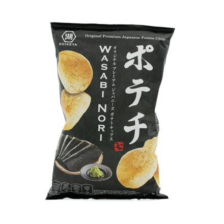 Chipsy ziemniaczane o smaku wasabi i wodorostów nori 100 g