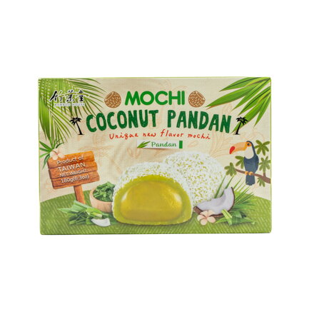 Ciastka ryżowe Mochi kokos pandan 180g