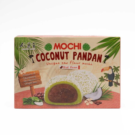 Ciastka ryżowe Mochi kokos pandan czerwona fasola 180g