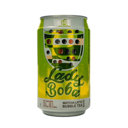 Bubble Tea w puszce o smaku Matcha Latte Lady Boba 315ml Madam Hong