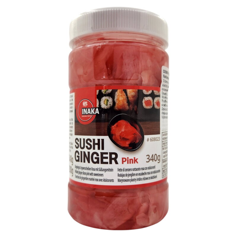 Różowy imbir do sushi INAKA 340g