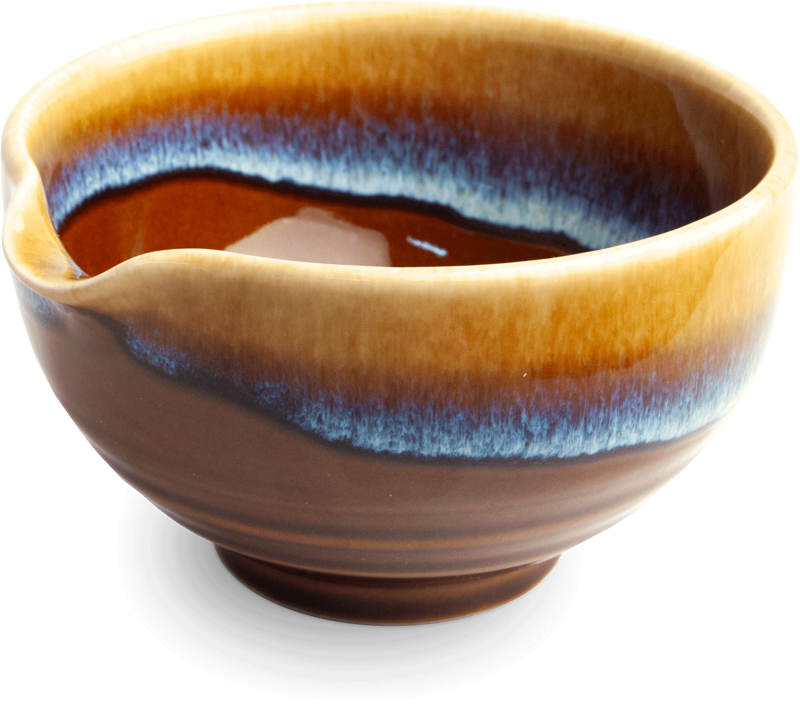 Porcelanowa miska matcha Katakuchi brązowa 12,5cm