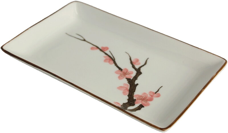 Porcelanowy talerz do sushi Sakura 20x13cm