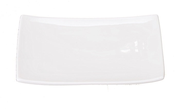 Biała porcelanowa taca 20,5x13cm Biała porcelanowa taca 20,5x13cm