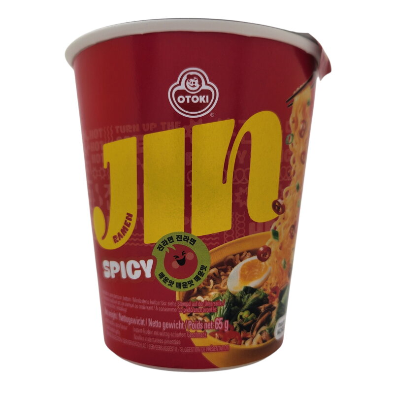 Makaron mały kubek Jin Ramen ostry 65g