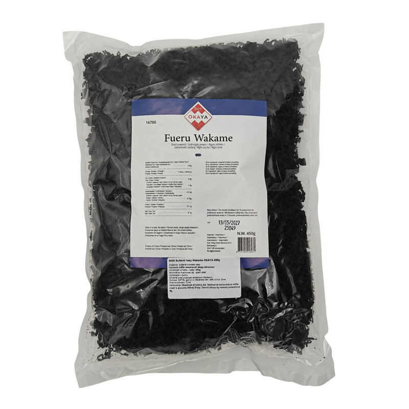 Wodorosty suszone Wakame OKAYA 450g