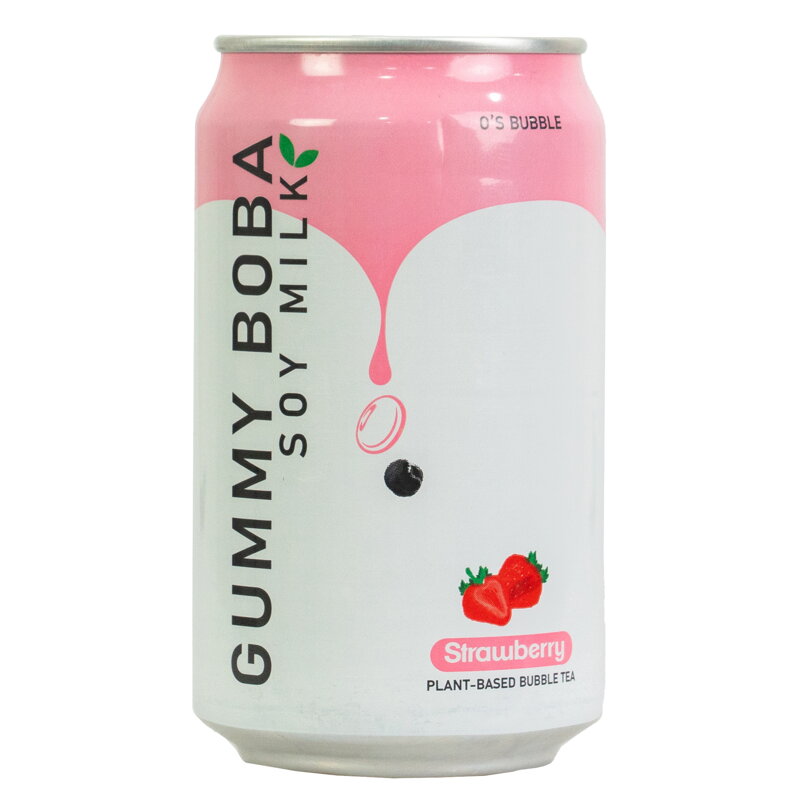 O´s Bubble Gummy Boba mleko sojowe truskawka 315 ml