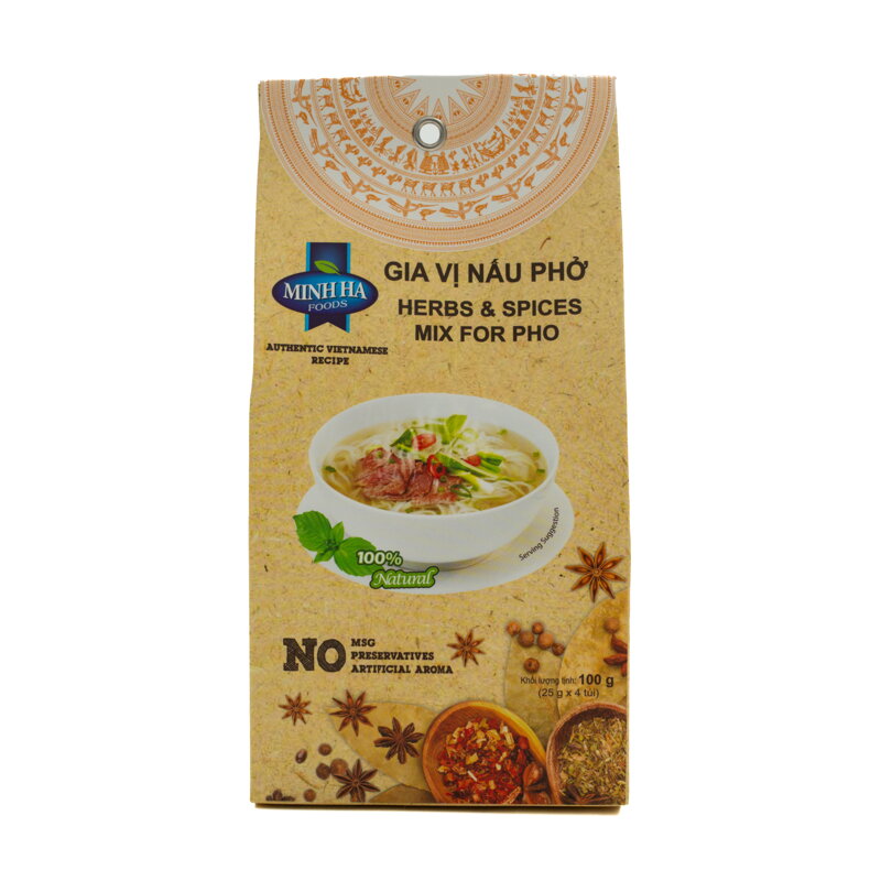 Mieszanka ziół i przypraw do zupy Pho 100g (4x25g) Mieszanka ziół i przypraw do zupy Pho 100g (4x25g)