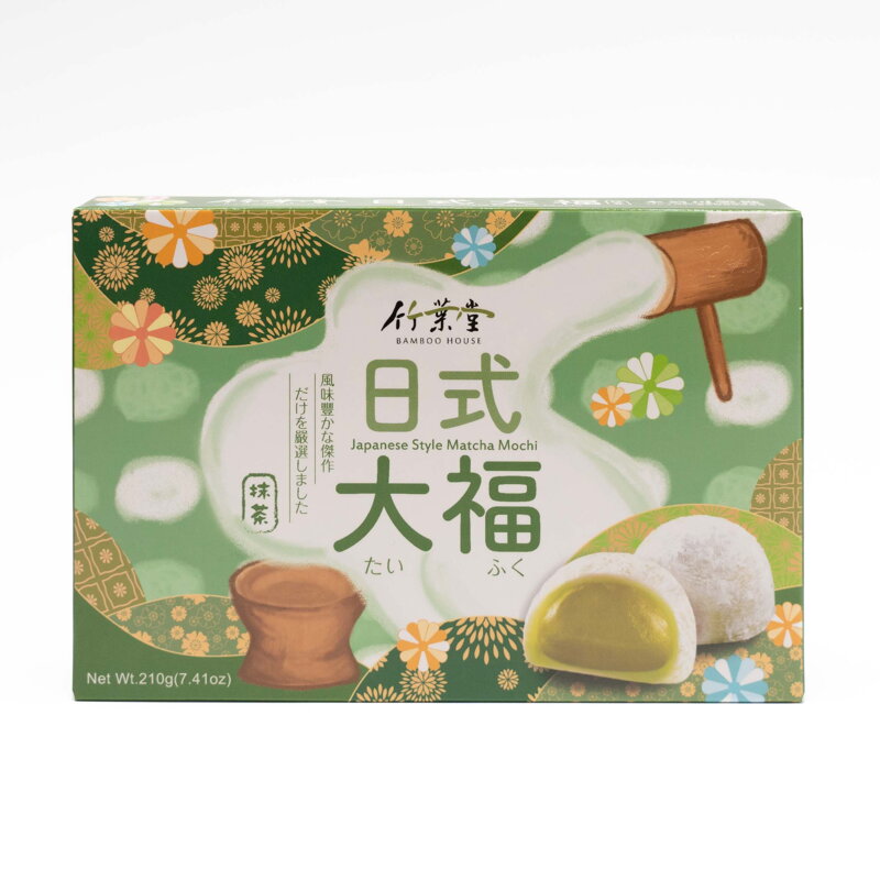 Ciastka ryżowe Mochi Matcha 210g Ciastka ryżowe Mochi Matcha 210g
