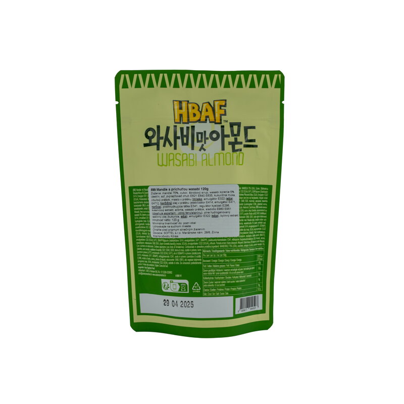 Migdały o smaku wasabi 120g