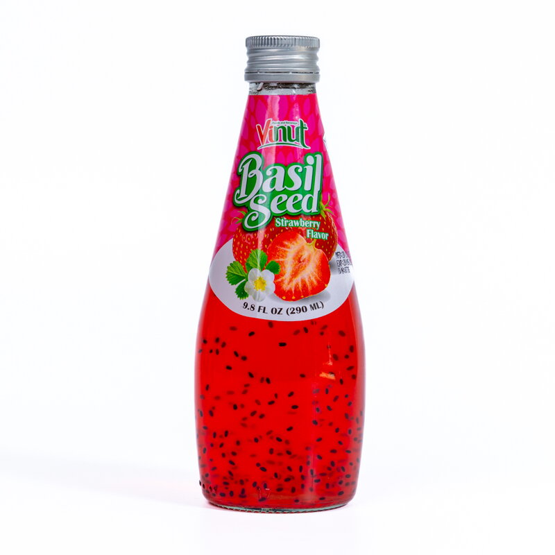 Napój z nasionami bazylii truskawka VINUT 290ml