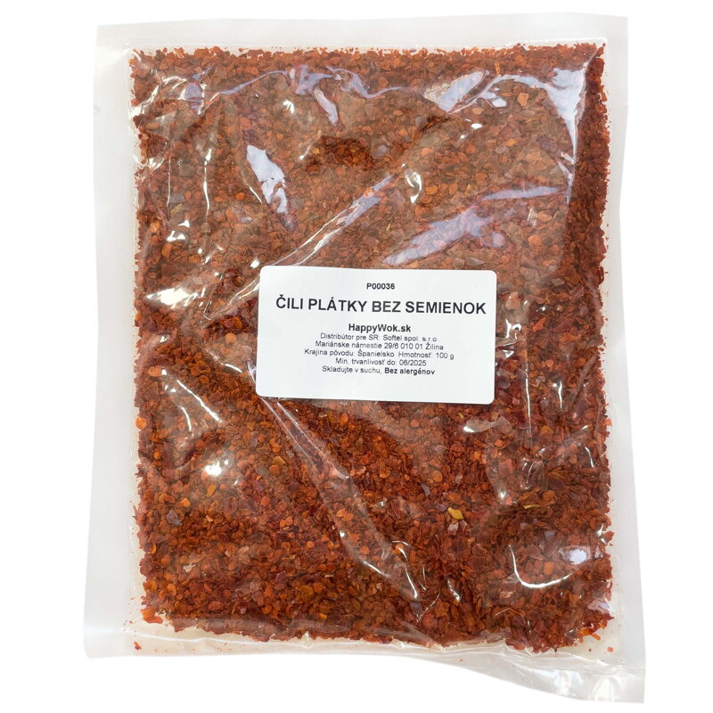 Plasterki chili bez pestek 100g Plasterki chili bez pestek 100g